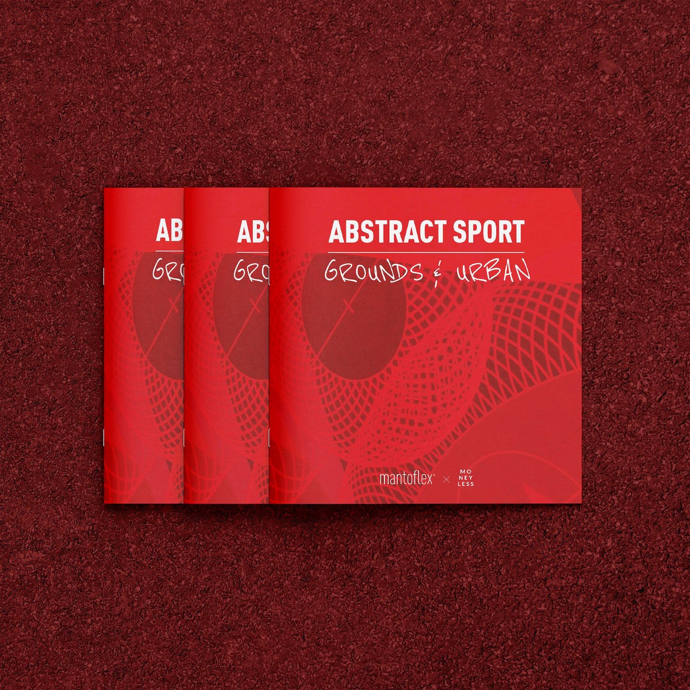Le brochure Abstract Sport su fondo rosso