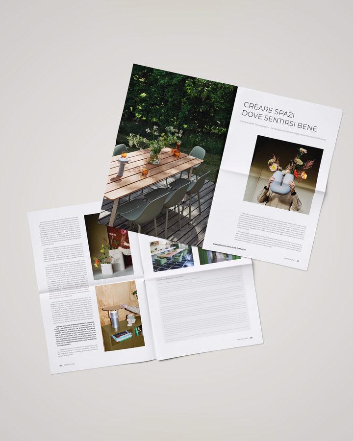 Due pagine di T Magazine con foto di interni e piante
